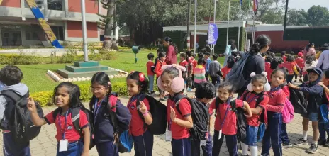 Jain Heritage School learners recording observations during a field visit