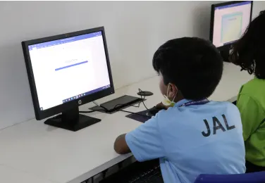 The computer lab at Jain Heritage School